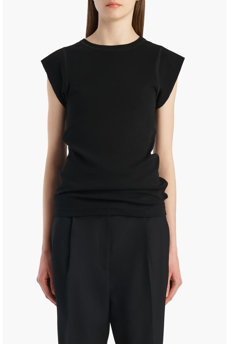 Angel Cotton Rib Top, Main, color, BLACK