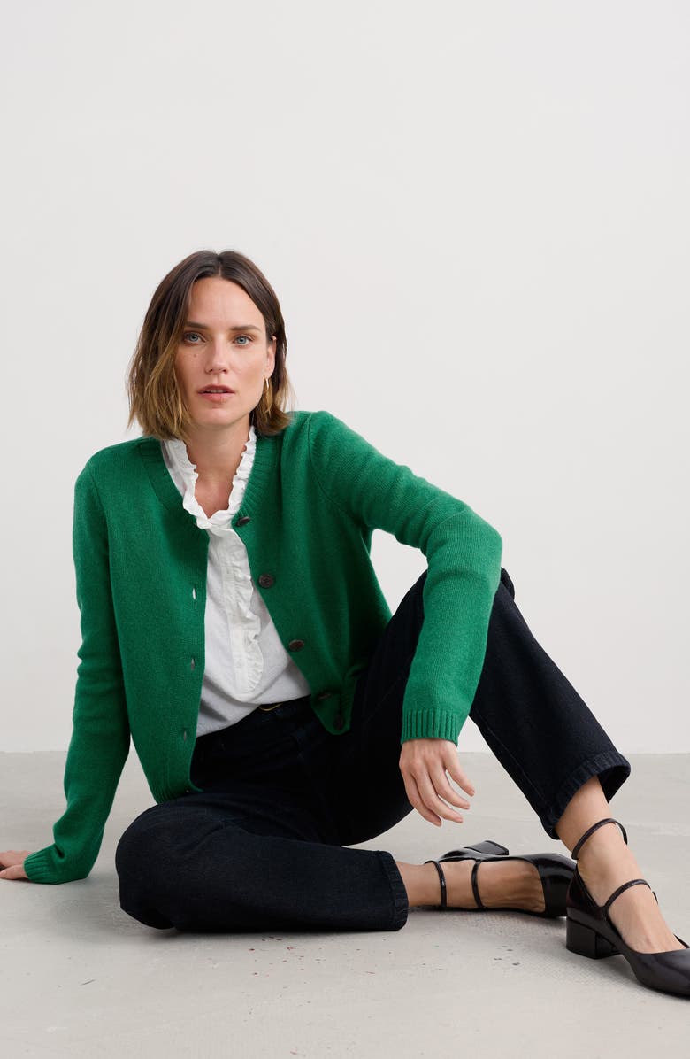 Seasalt Cornwall Tern Tide Merino Wool Blend Cardigan, Alternate, color, Knit Melange Glade