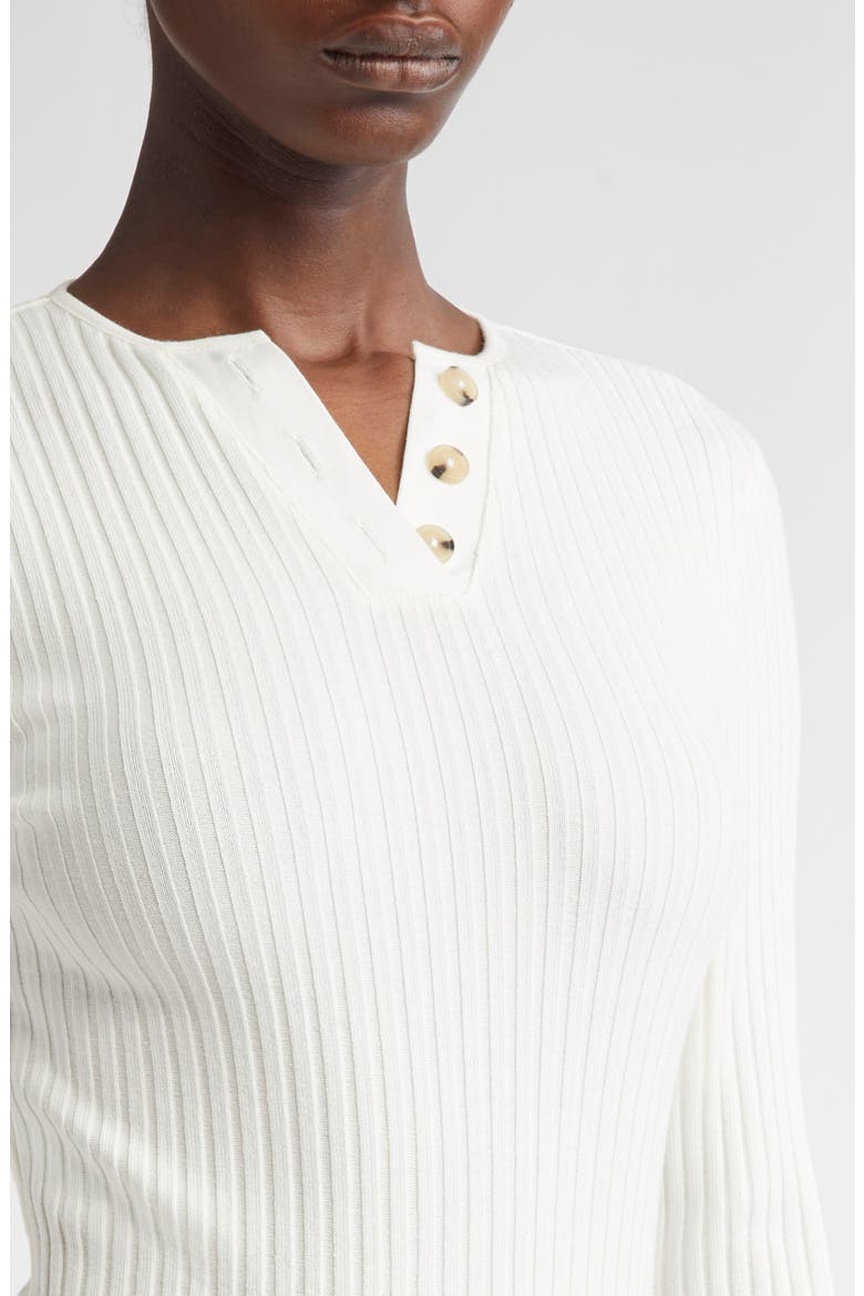 Long Sleeve Rib Henley, Alternate, color, WHITE