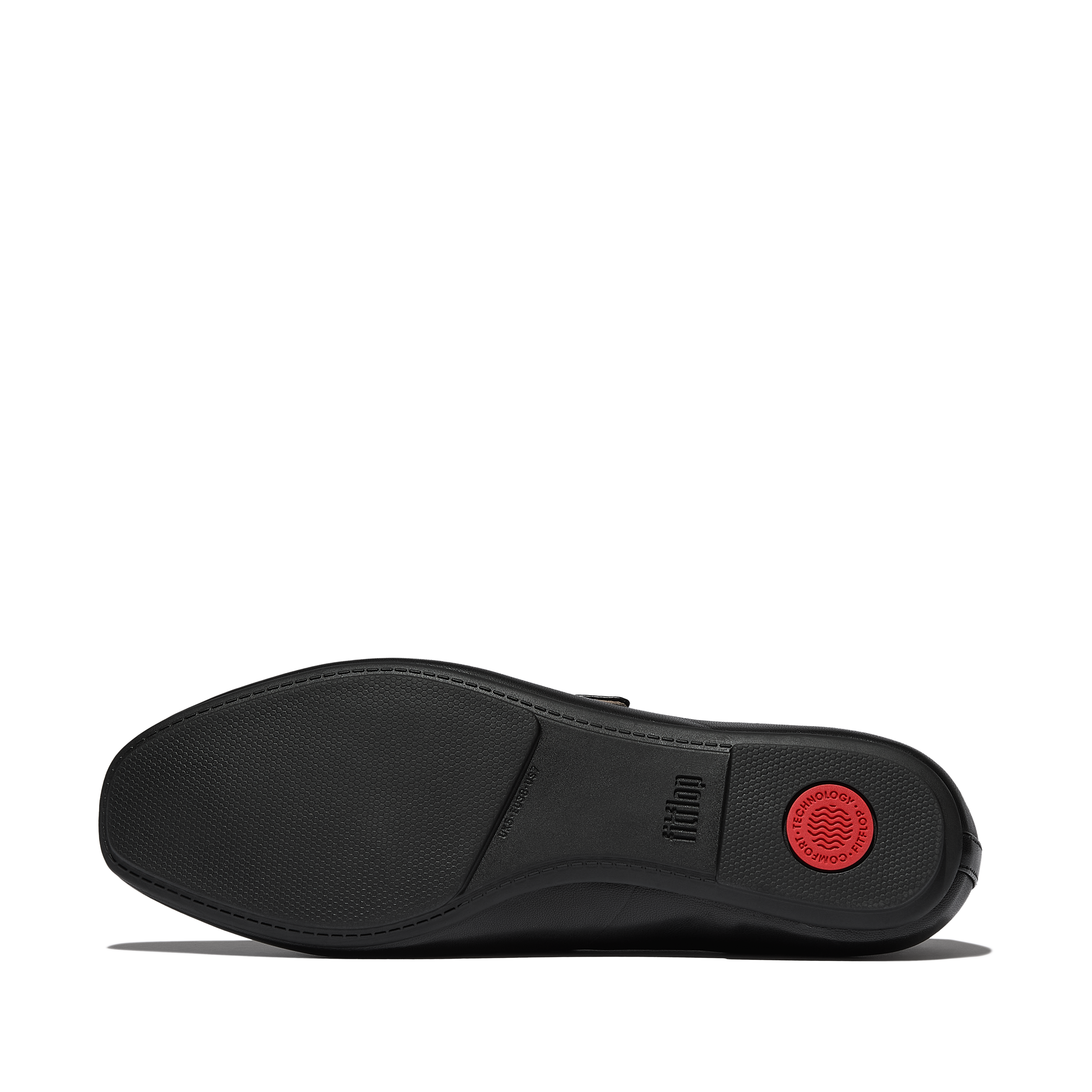 FitFlop Delicato Crystal-Buckle Leather Mary Janes, Alternate, color, Black