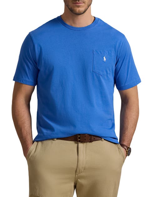 Big & Tall Classic Fit Jersey Crewneck Pocket Tee