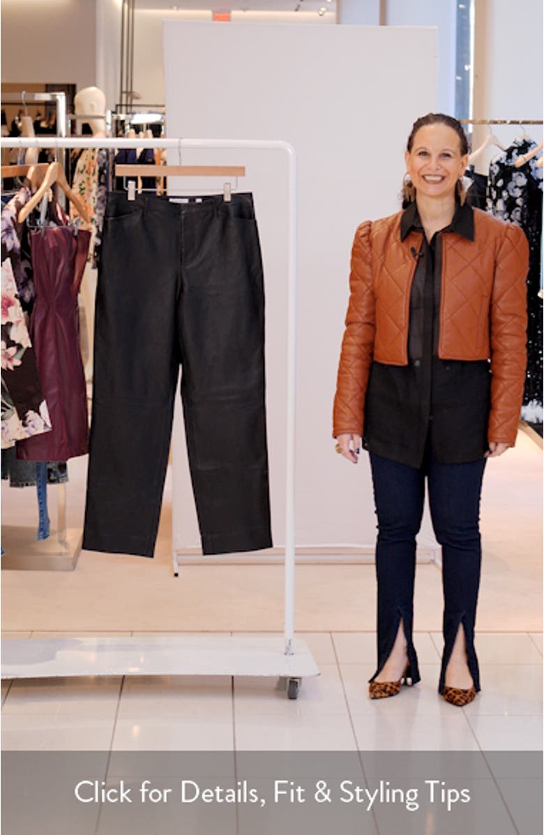 Straight Leg Leather Pants, sales video thumbnail