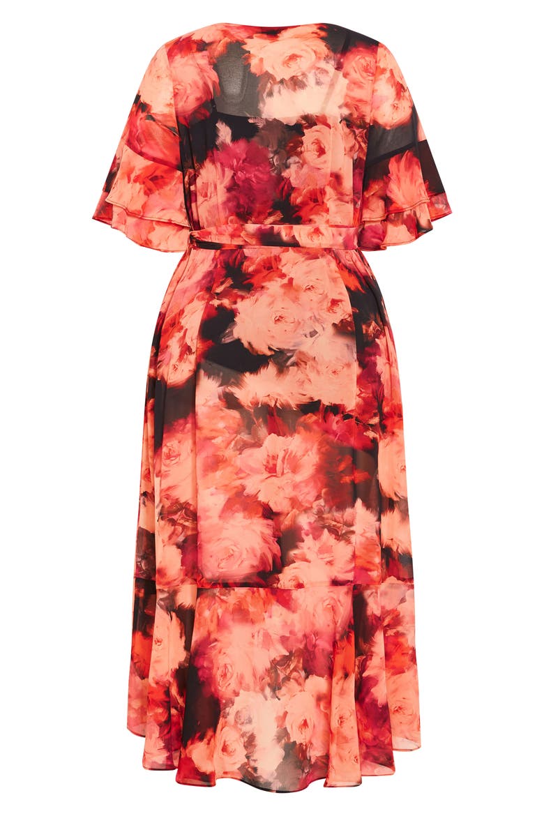Hanna Floral Print Wrap Maxi Dress, Alternate, color, FLORAL