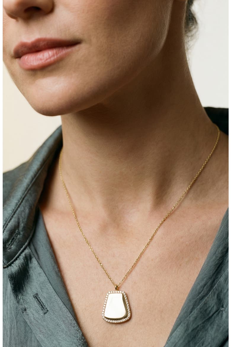 Tag Pendant Necklace, Alternate, color, GOLD