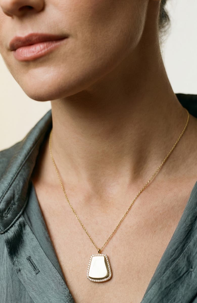 ARGENTO VIVO Tag Pendant Necklace, Alternate, color, Gold