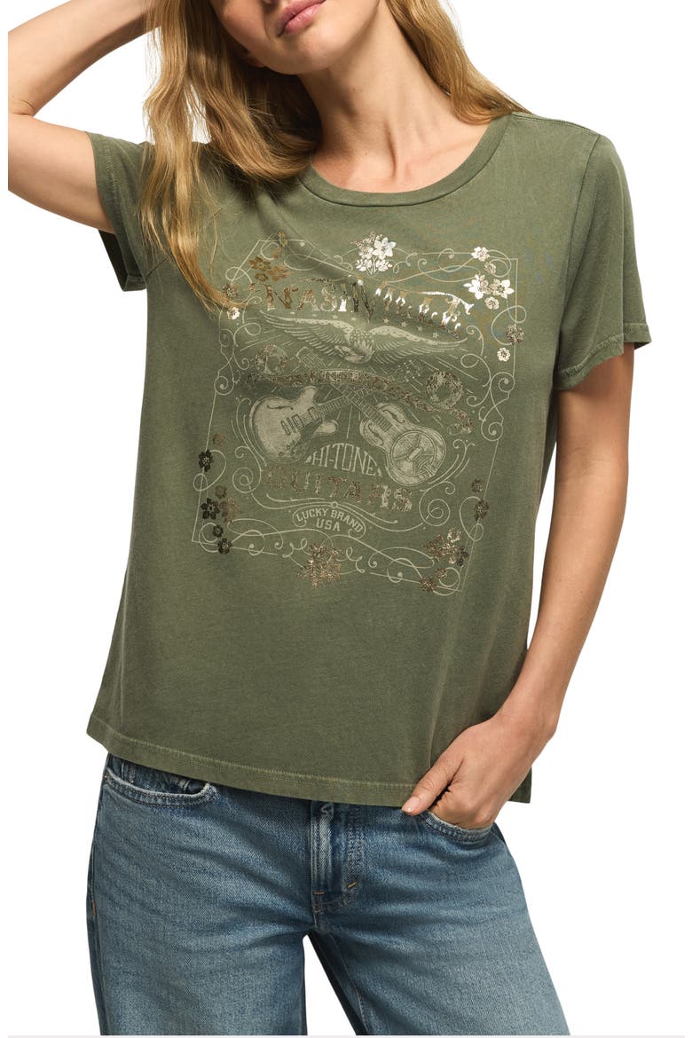 Nashville Guitars Graphic T-shirt, Main, color, THYME