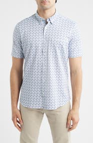 Johnston & Murphy XC Flex Ascend Short Sleeve Button-Up Shirt
