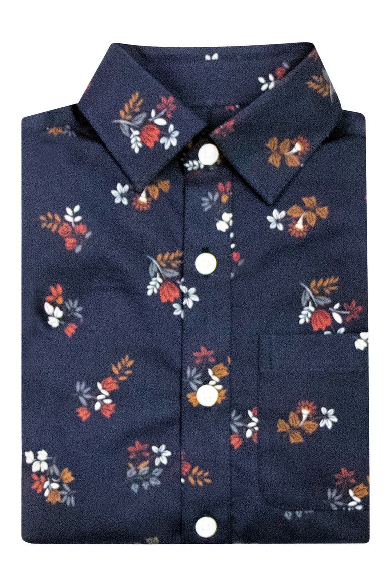 Kids' Standard Fit Cotton Dress Shirt, Main, color, MIDNIGHT FLORAL