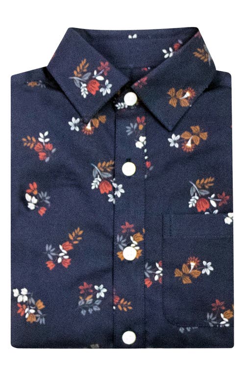 Appaman Kids' Standard Fit Cotton Dress Shirt in Midnight Floral 
