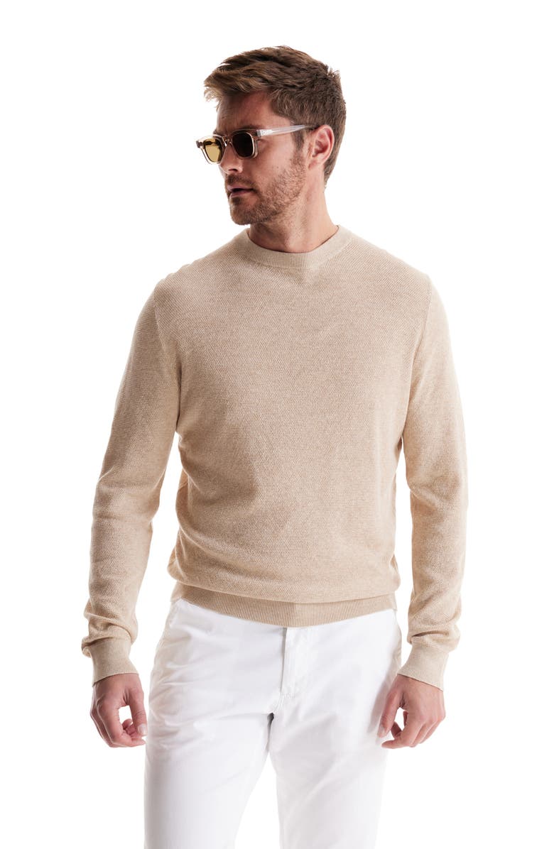 SOFT CLOTH Bird's Eye Jersey Crewneck Sweater, Alternate, color, 
