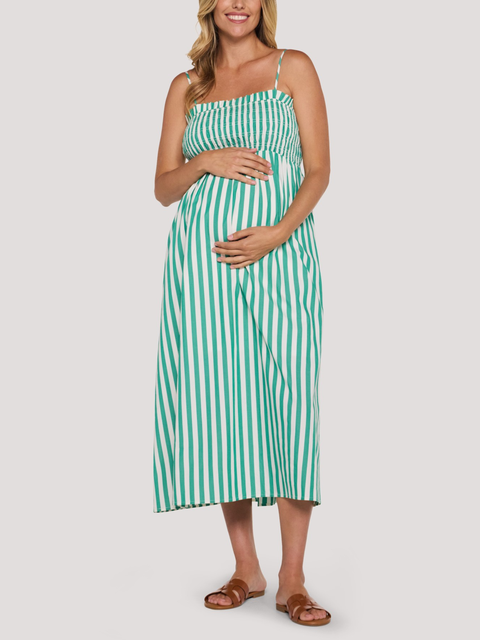 Smocked Maxi Dress With Removable Straps