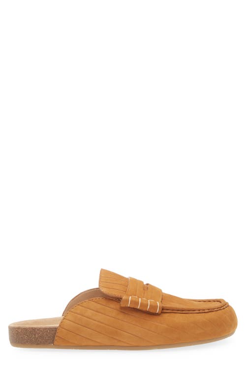 Jw Anderson Stitch Penny Loafer Mule In Brown