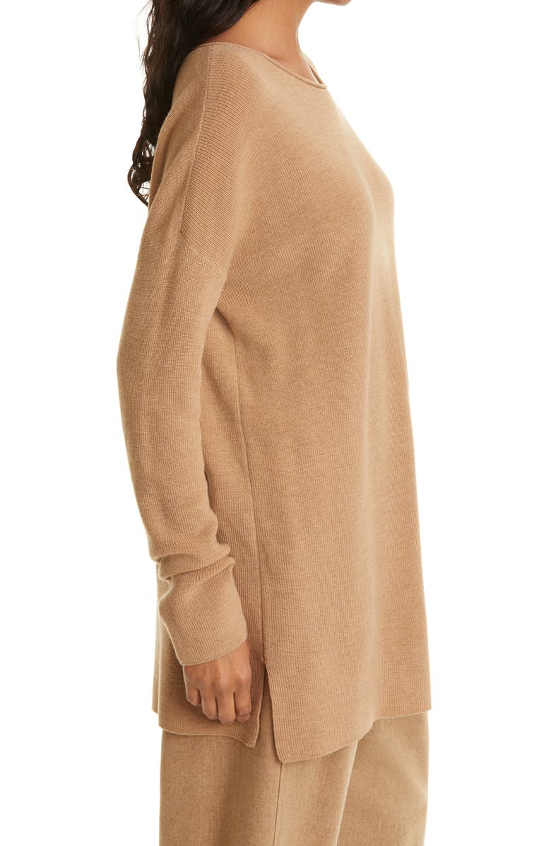 Eileen Fisher Bateau Neck Merino Wool Tunic Sweater, Alternate, color,