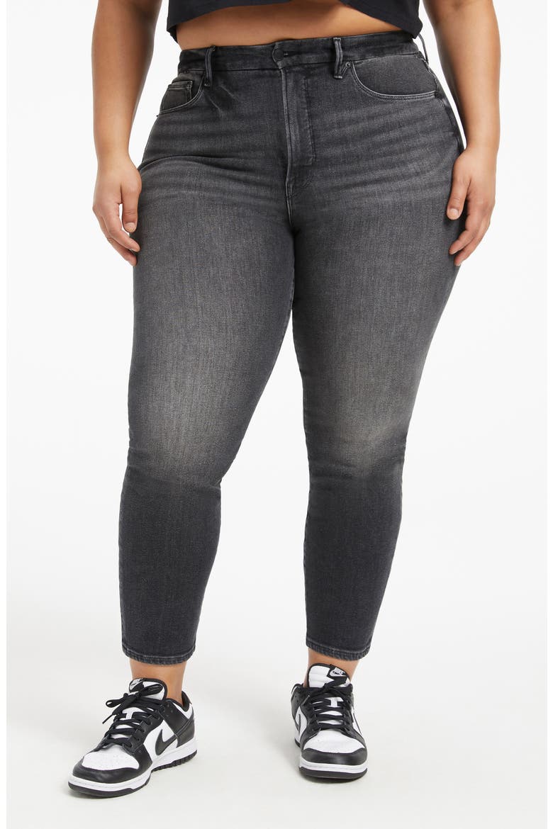 Good Classic Ankle Straight Leg Jeans, Alternate, color, BLACK308