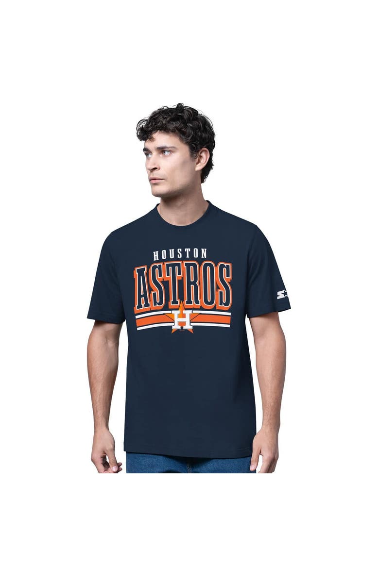 Men's Starter  Heather Gray/Navy Houston Astros Two-Pack Long Sleeve & Short Sleeve T-Shirt Set, Alternate, color, Navy