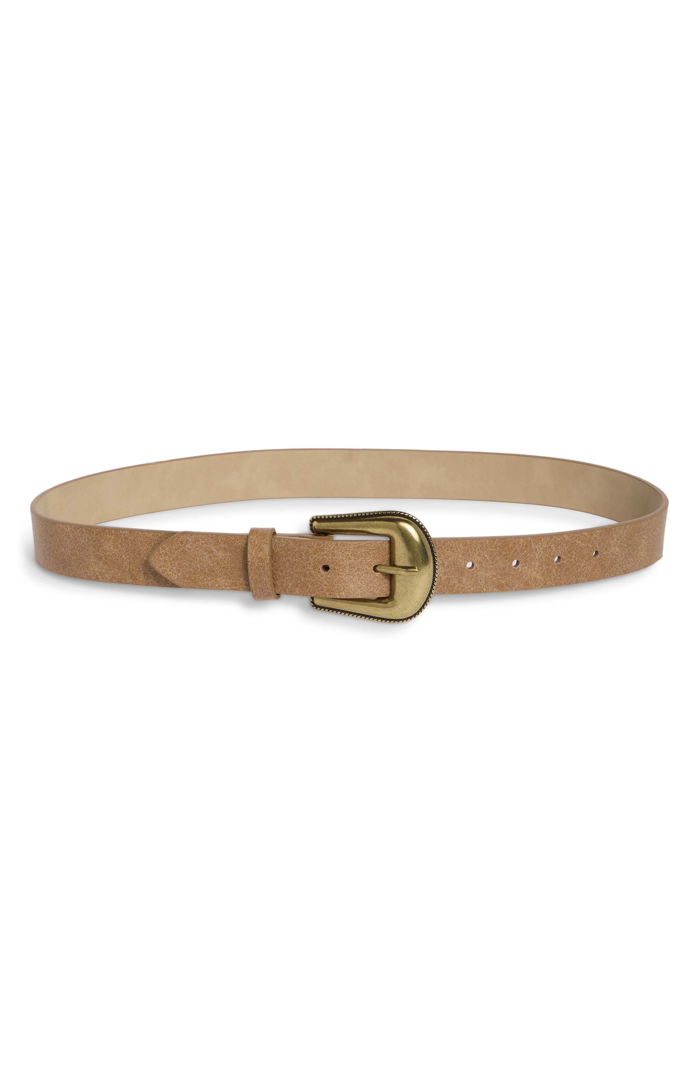 Faux Leather Western Belt