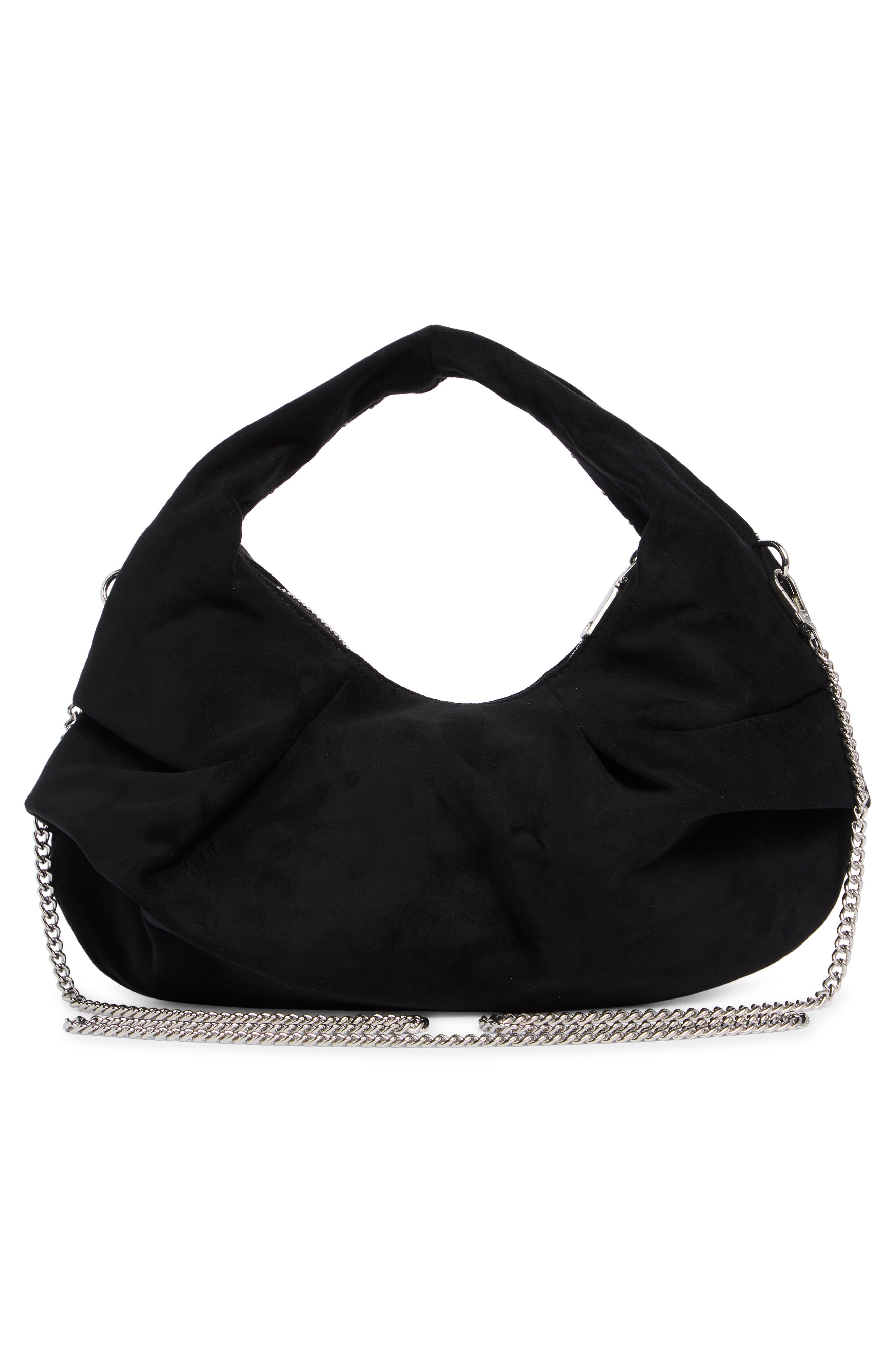 URBAN EXPRESSIONS HANDBAGS Studded Hobo Bag, Alternate, color, Black