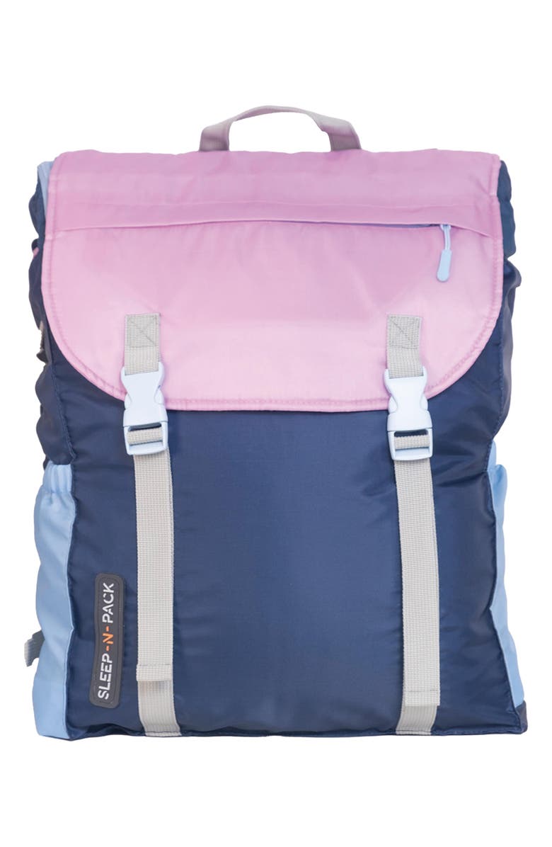 mimish Kids' Sleep-n-Pack Sleeping Bag Backpack, Main, color, Blue/ Pink Ombre
