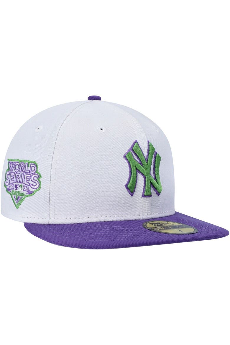 Men's New Era White New York Yankees  Side Patch 59FIFTY Fitted Hat, Main, color, White