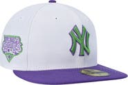 New Era Men's New Era White New York Yankees  Side Patch 59FIFTY Fitted Hat