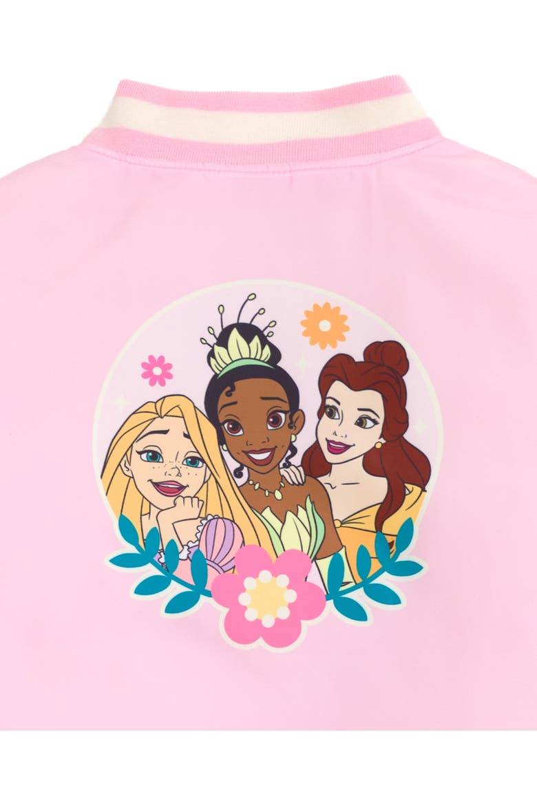 Princess Varsity Bomber Jacket, Alternate, color, Pastel Pink Princess