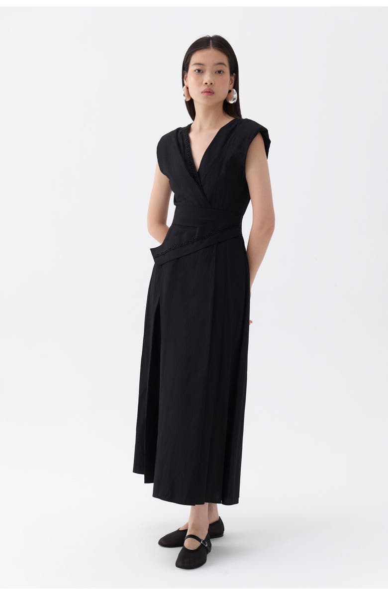 Nocturne Stone Embroidered Dress, Alternate, color,