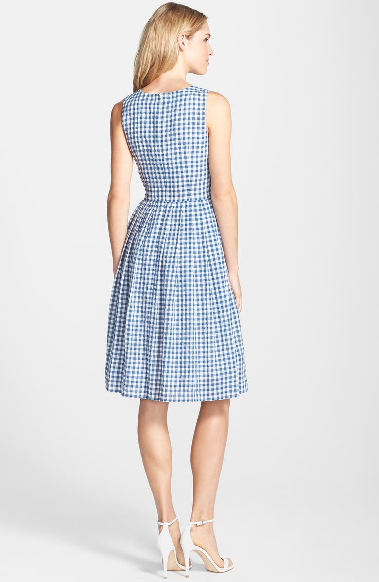 Kaya & Sloane Gingham Cotton Fit & Flare Midi Dress, Alternate, color, 