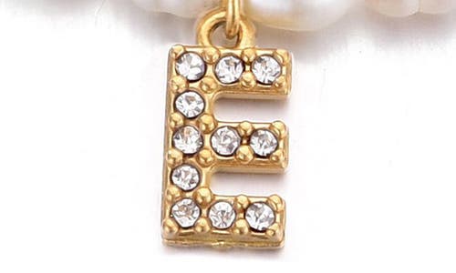 Adornia Gold Freshwater Cultivated Pearl Cubic Zirconia Letter Bracelet In Gold