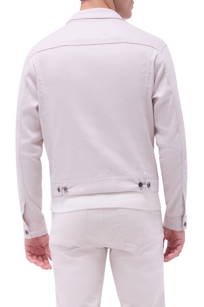Stretch Linen & Cotton Trucker Jacket, Alternate, color, STONE