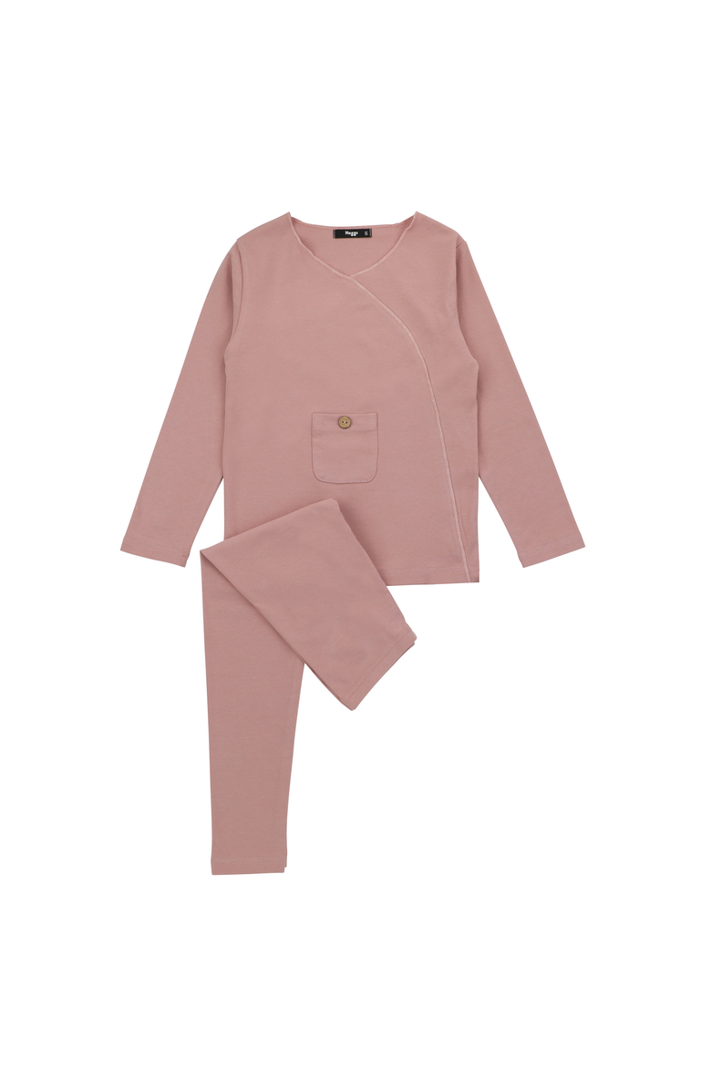 NoggiWear Wrap with Pocket Loungewear Set, Main, color, Pink