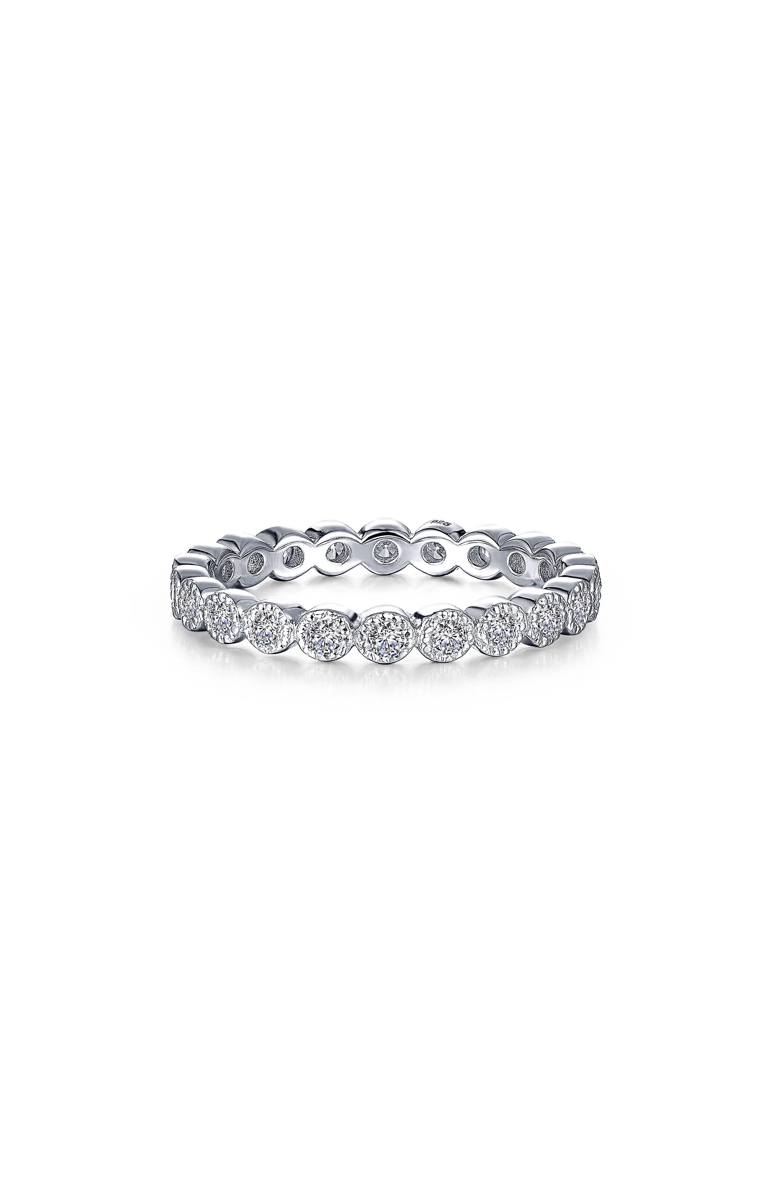 Lafonn Simulated Diamond Milgrain Eternity Band Ring