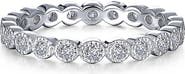 Lafonn Simulated Diamond Milgrain Eternity Band Ring
