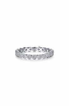 Lafonn Simulated Diamond Milgrain Eternity Band Ring