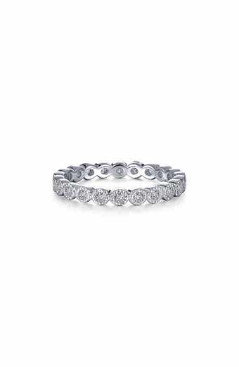 Lafonn Simulated Diamond Milgrain Eternity Band Ring