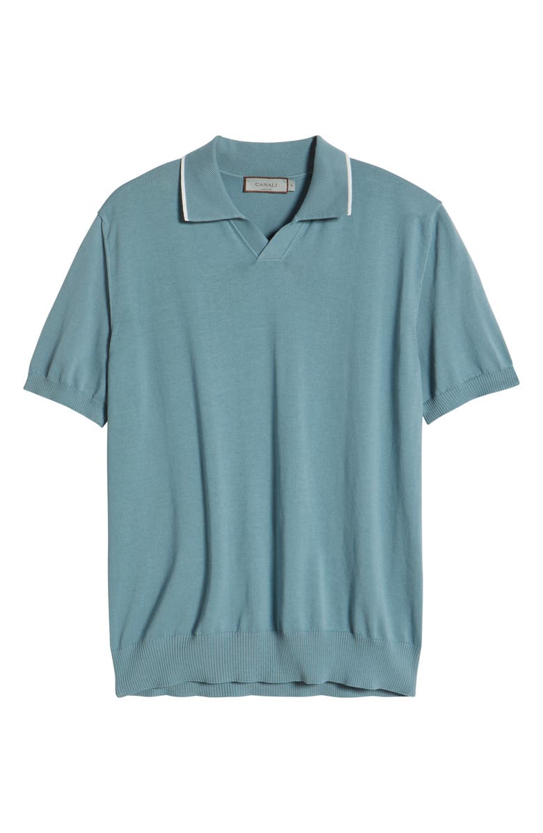 Canali Regular Fit Johnny Collar Polo, Alternate, color, Green