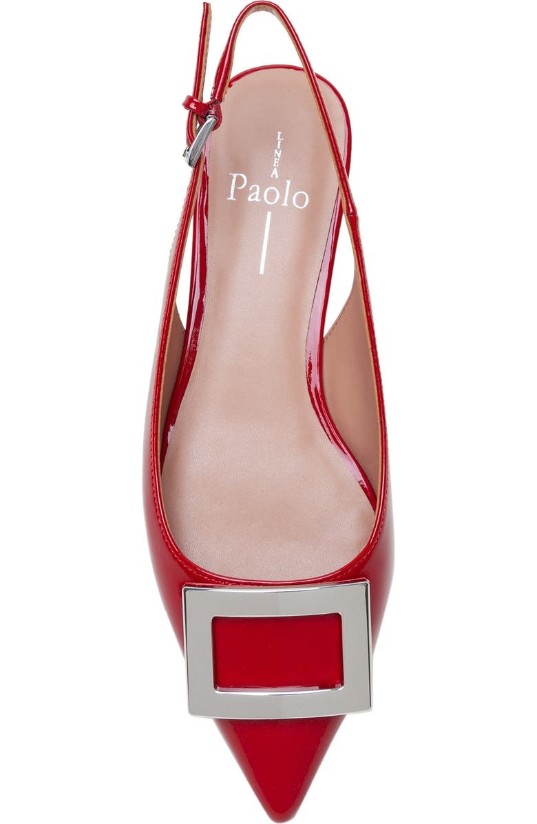 Linea Paolo Delica Slingback Pointed Toe Flat, Alternate, color, Red