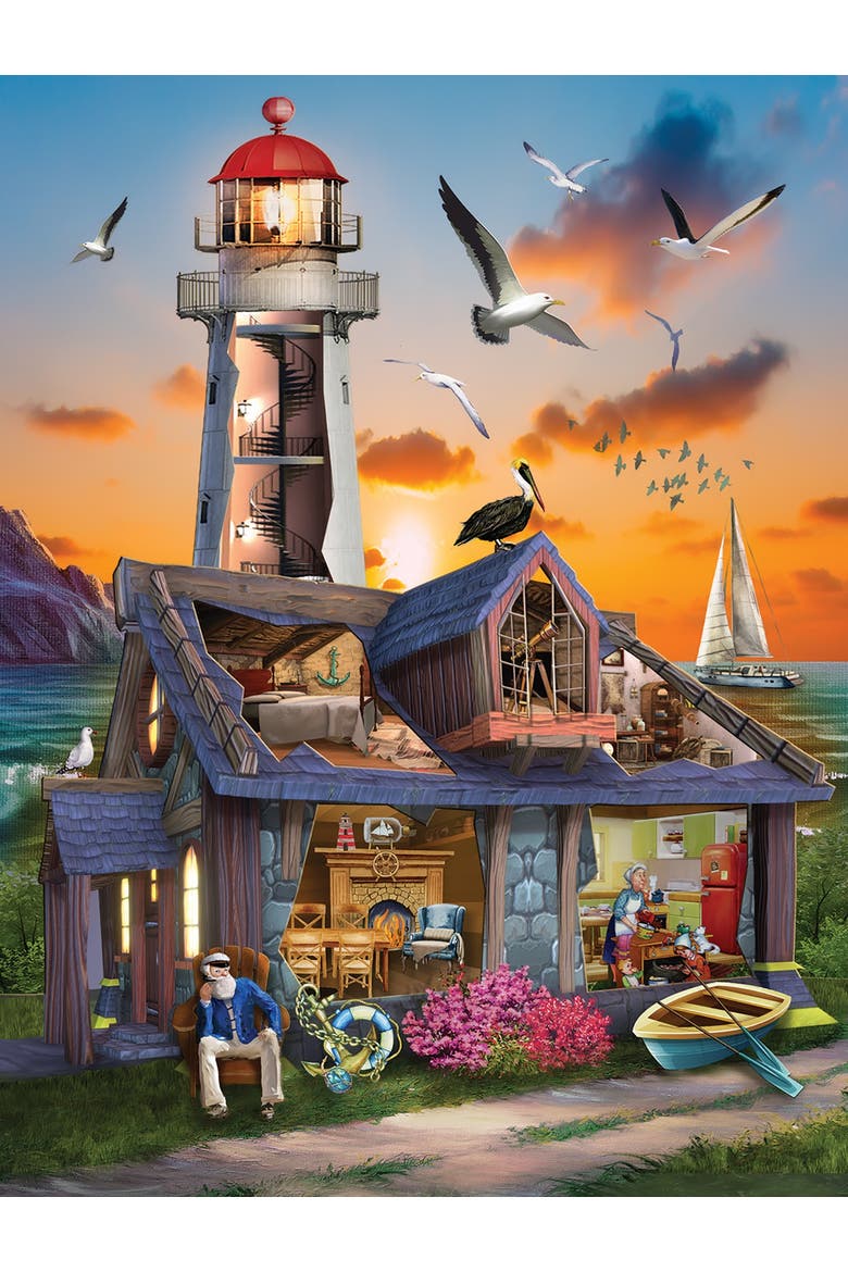 Lighthouse Keepers Home 300 piece Jigsaw Puzzle for Adults, Alternate, color, Multicolor