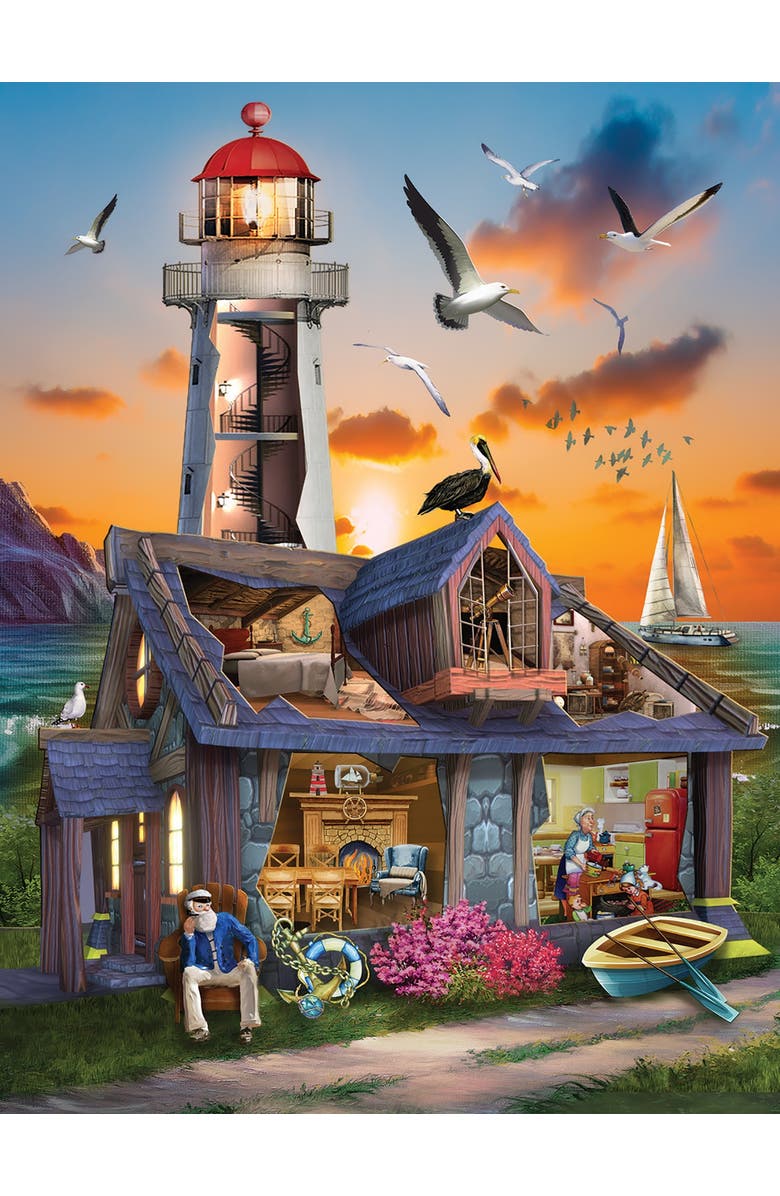 Sunsout Lighthouse Keepers Home 300 piece Jigsaw Puzzle for Adults, Alternate, color, Multicolor