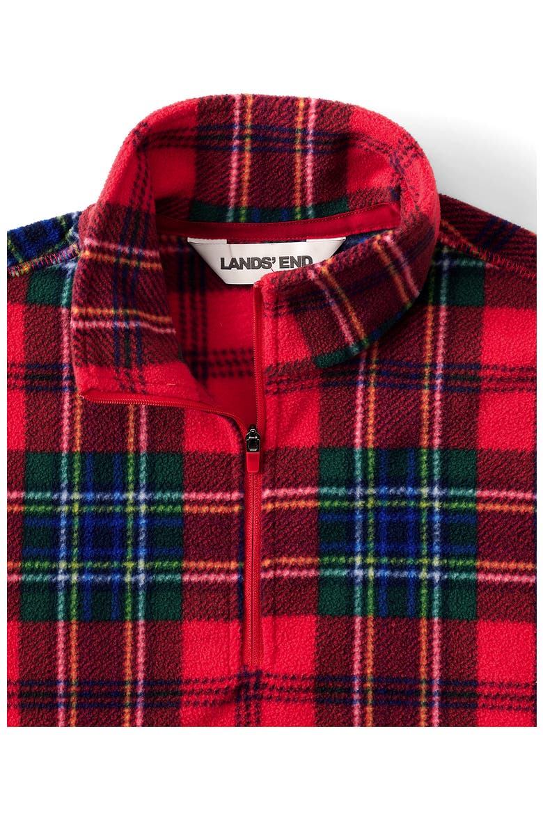 Anyweather Fleece Quarter Zip Pullover, Alternate, color, Compass Red/Pine Plaid