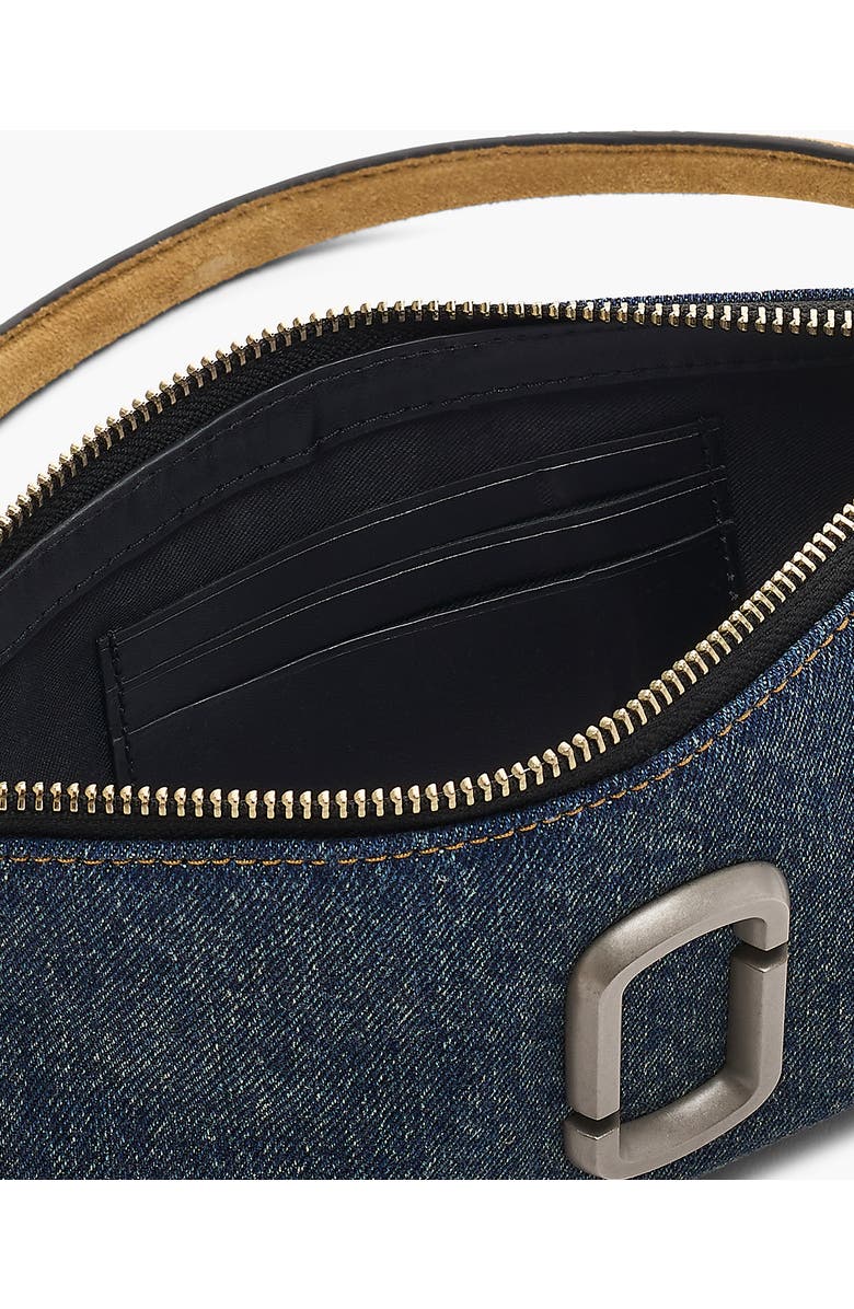 Marc Jacobs The Snapshot Denim Convertible Pochette Shoulder Bag, Alternate, color, Dark Wash Indigo