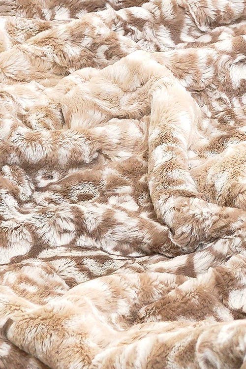 Sea To Me Blankets San Diego Safari Faux Fur Throw Blanket In Brown