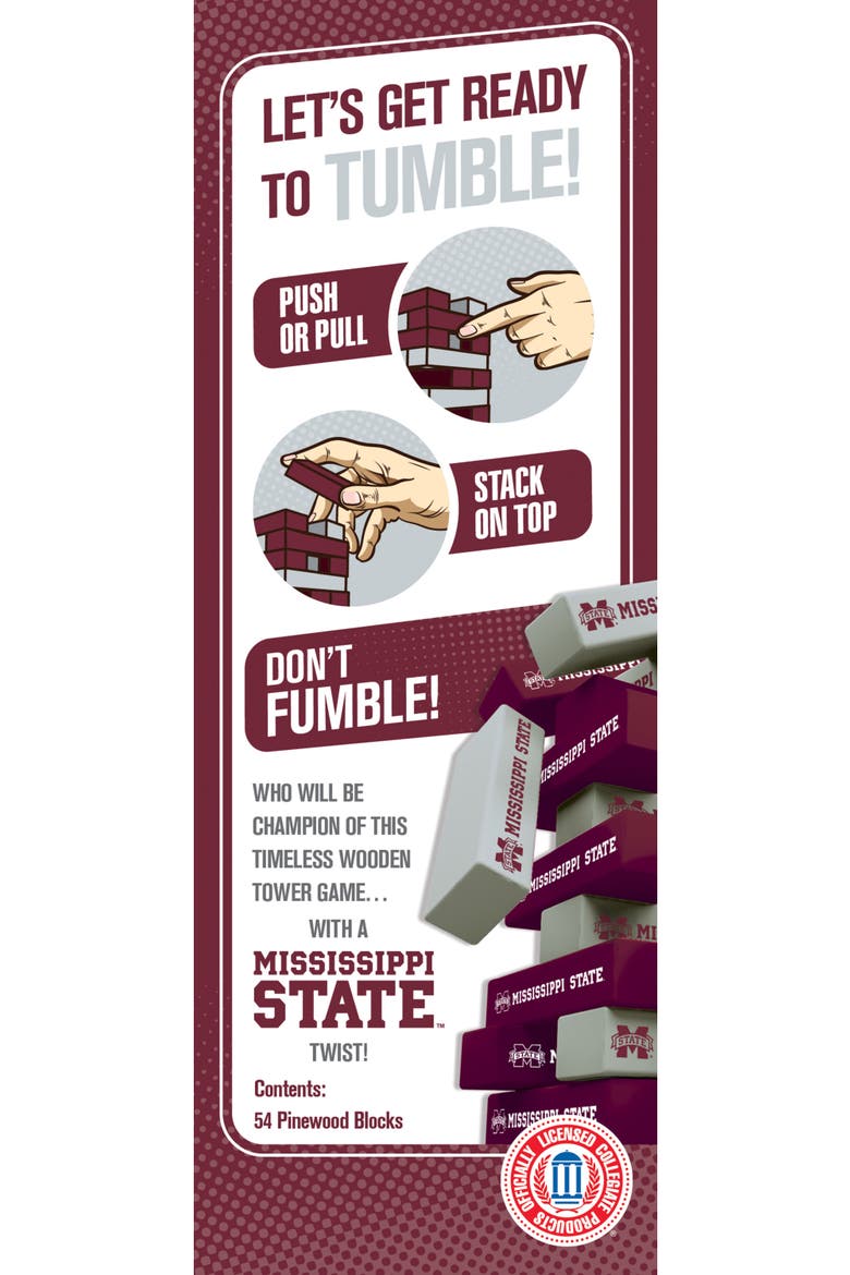 Mississippi State Bulldogs Tumble Tower, Alternate, color, Multicolor