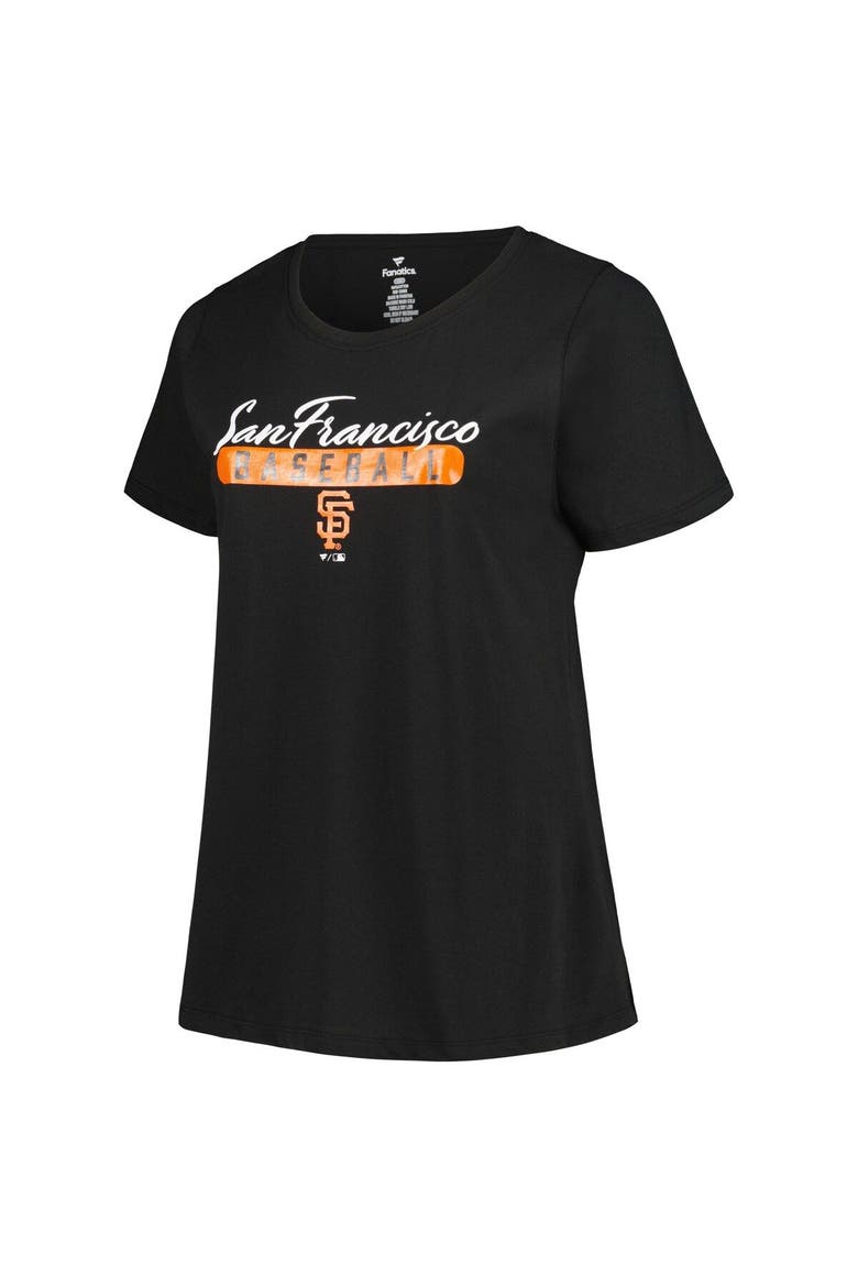 Women's Profile Black/Heather Gray San Francisco Giants Plus Size T-Shirt Combo Pack, Alternate, color, Black