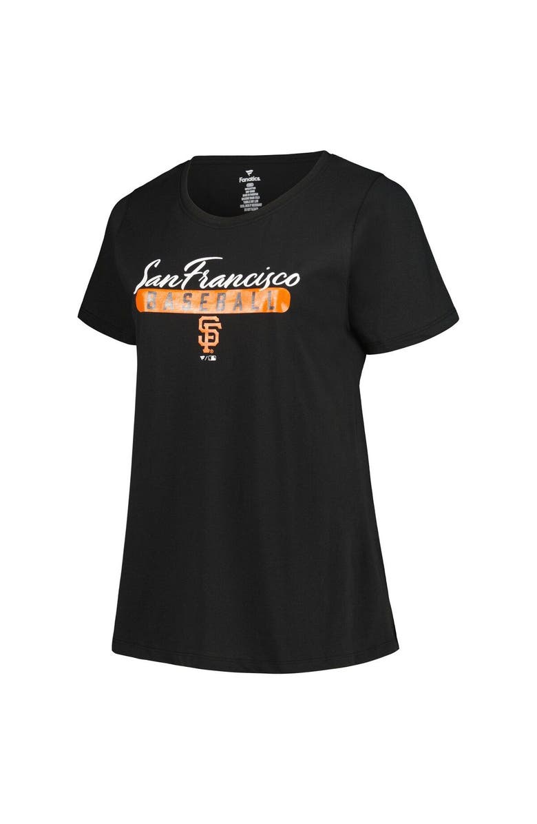 PROFILE Women's Profile Black/Heather Gray San Francisco Giants Plus Size T-Shirt Combo Pack, Alternate, color, Black