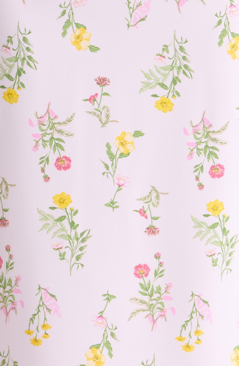 SUGARLIPS Margote Floral Bow Midi Dress, Alternate, color, Blush-Pink