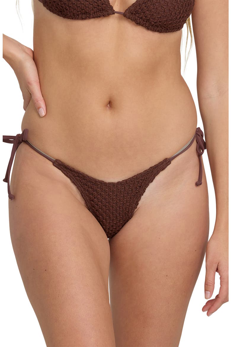 Twisted Tides Side Tie Bikini Bottoms, Alternate, color, ESPRESSO