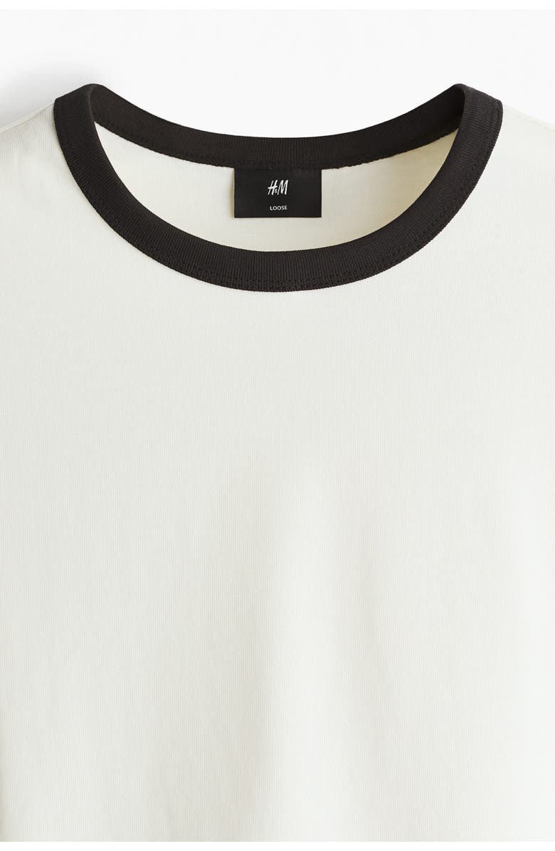 H&M Loose-fit boxy t-shirt, Alternate, color, White