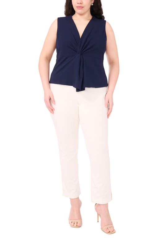 Halogenr Halogen(r) Twist Front Sleeveless Cotton Knit Top