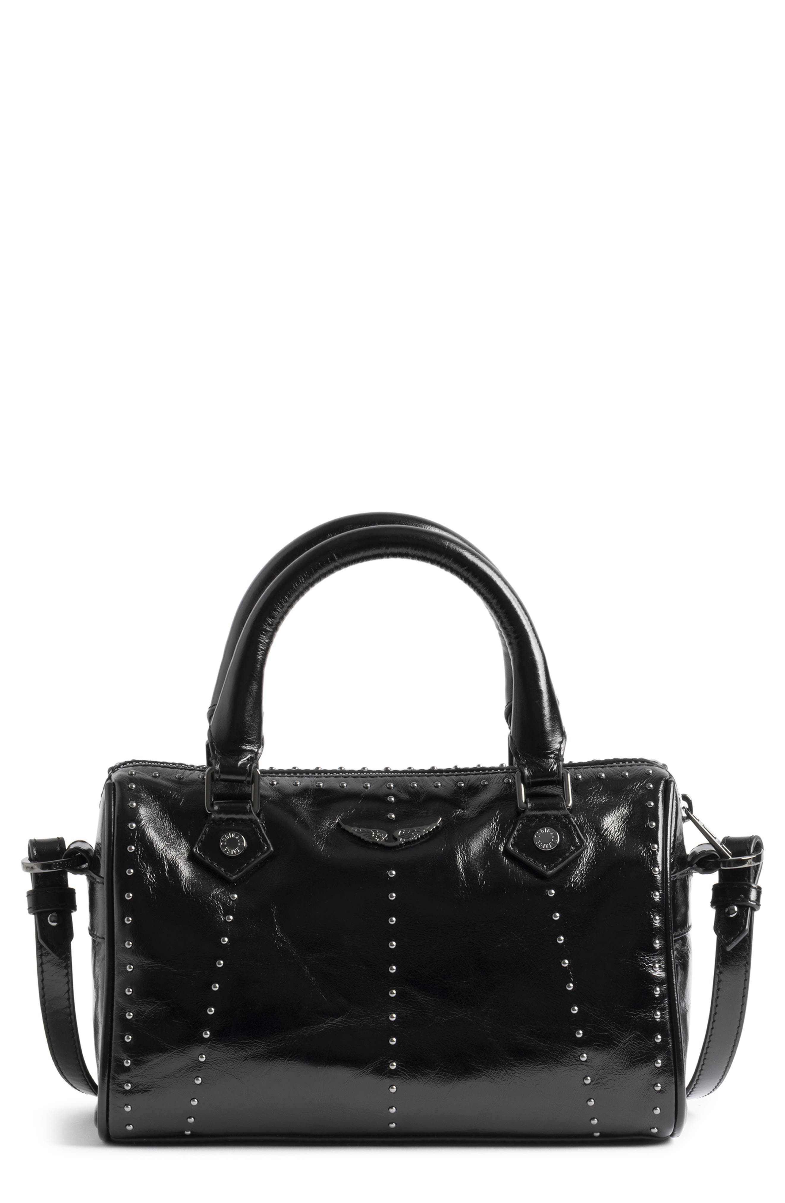 Zadig & Voltaire Extra Small Sunny Vibe Stud Bag, Main, color, Black