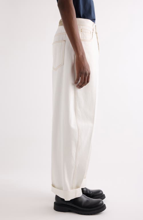 Givenchy White Denim Wide-leg Jeans In White